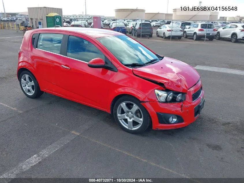 2016 Chevrolet Sonic Ltz Auto VIN: 1G1JE6SBXG4156548 Lot: 40732071