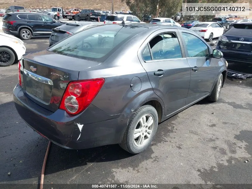 1G1JC5SG0G4140712 2016 Chevrolet Sonic Lt Auto