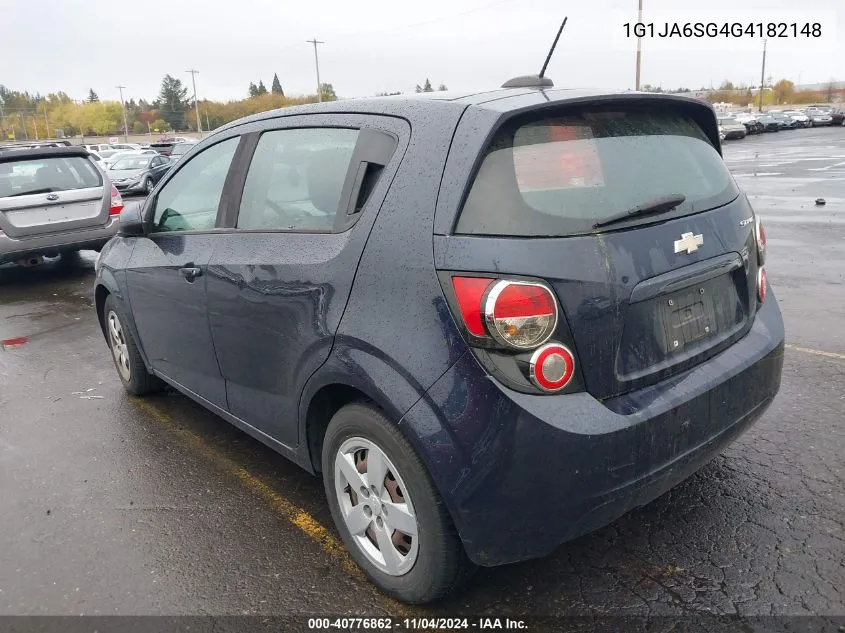 2016 Chevrolet Sonic Ls Auto VIN: 1G1JA6SG4G4182148 Lot: 40776862