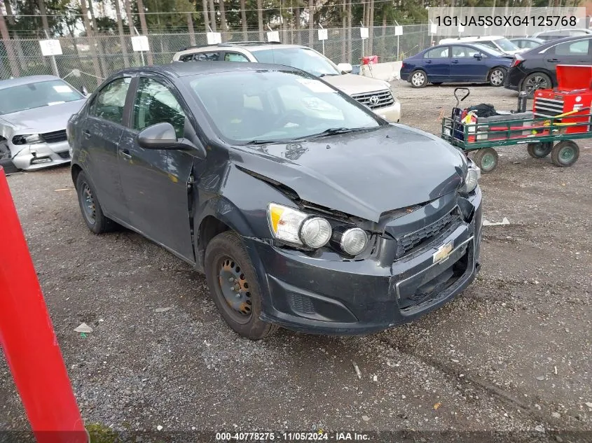 2016 Chevrolet Sonic Ls Auto VIN: 1G1JA5SGXG4125768 Lot: 40778275