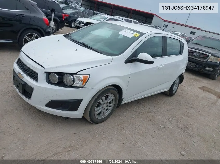 2016 Chevrolet Sonic Lt Auto VIN: 1G1JC6SHXG4178947 Lot: 40797456