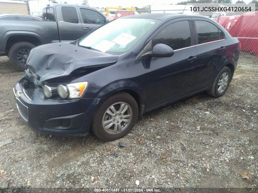 2016 Chevrolet Sonic Lt Auto VIN: 1G1JC5SHXG4120654 Lot: 40811457