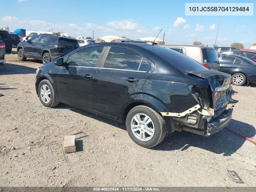 2016 Chevrolet Sonic Lt Auto VIN: 1G1JC5SB7G4129484 Lot: 40820634