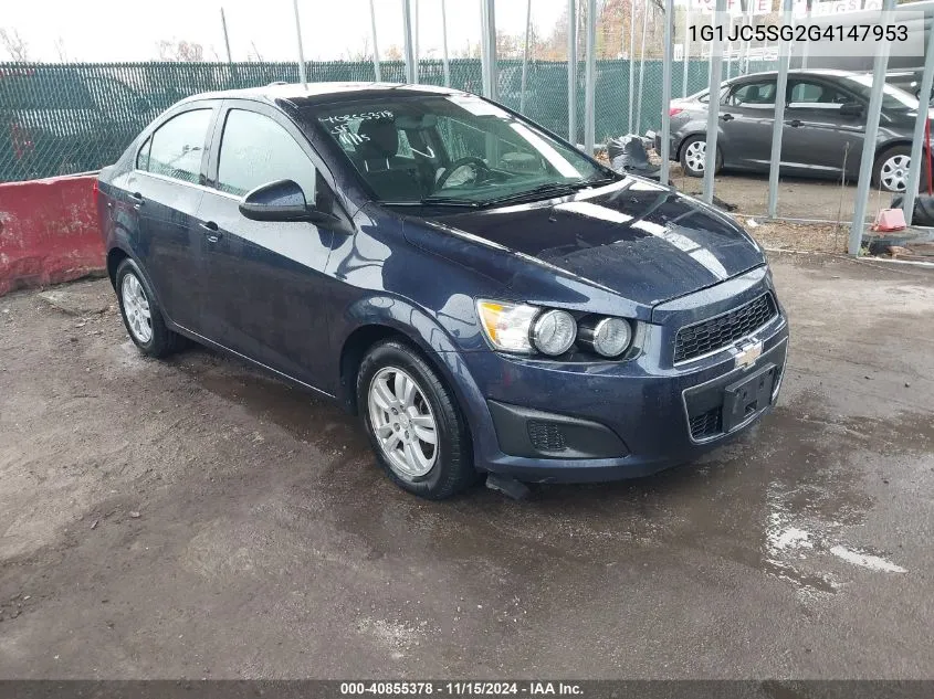 2016 Chevrolet Sonic Lt Auto VIN: 1G1JC5SG2G4147953 Lot: 40855378