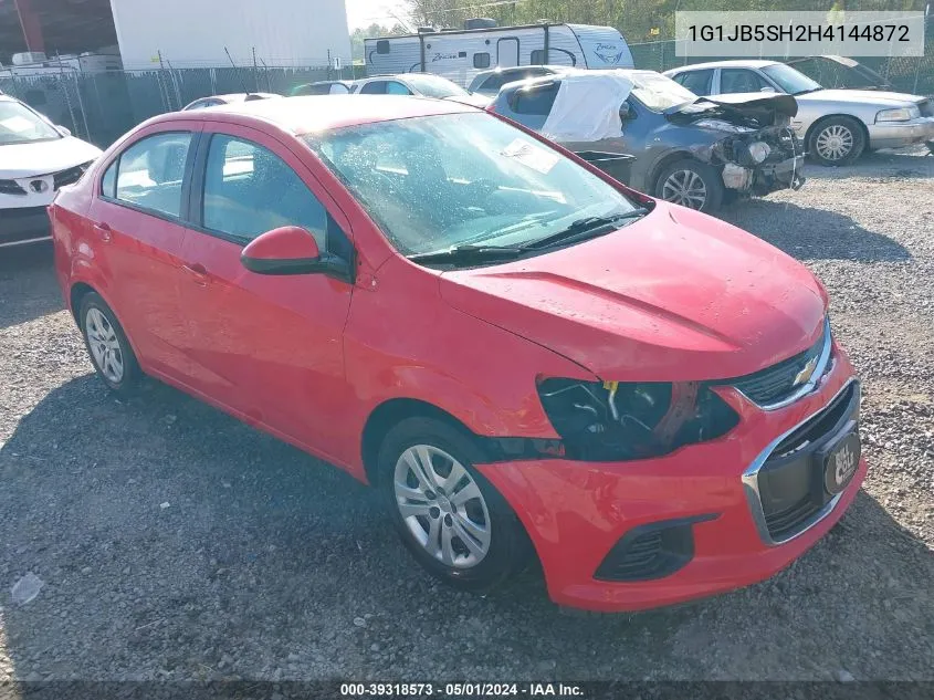 2017 Chevrolet Sonic Ls Auto VIN: 1G1JB5SH2H4144872 Lot: 39318573