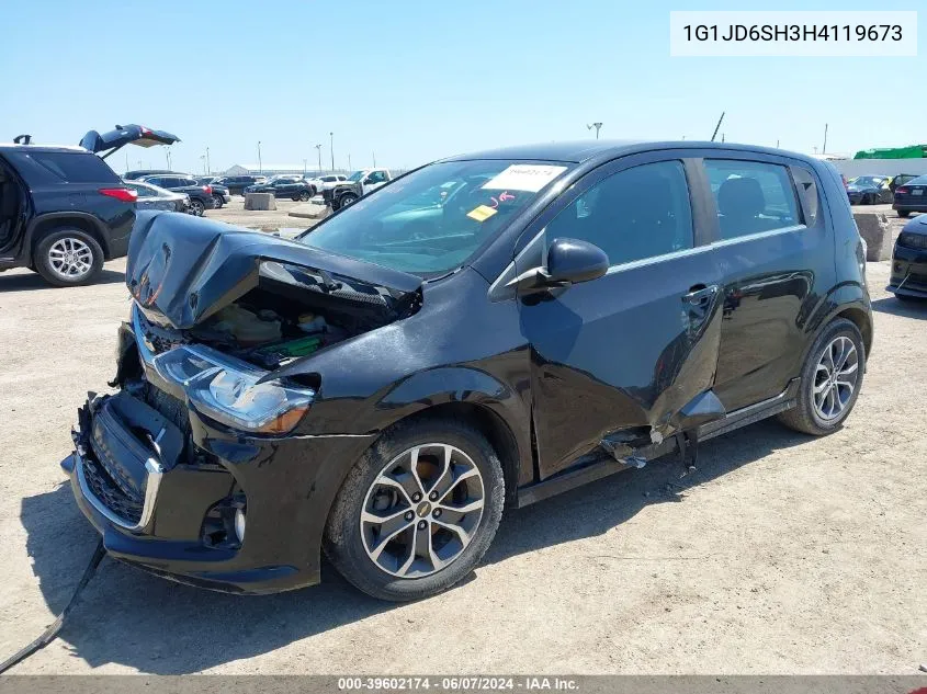 2017 Chevrolet Sonic Lt Auto VIN: 1G1JD6SH3H4119673 Lot: 39602174