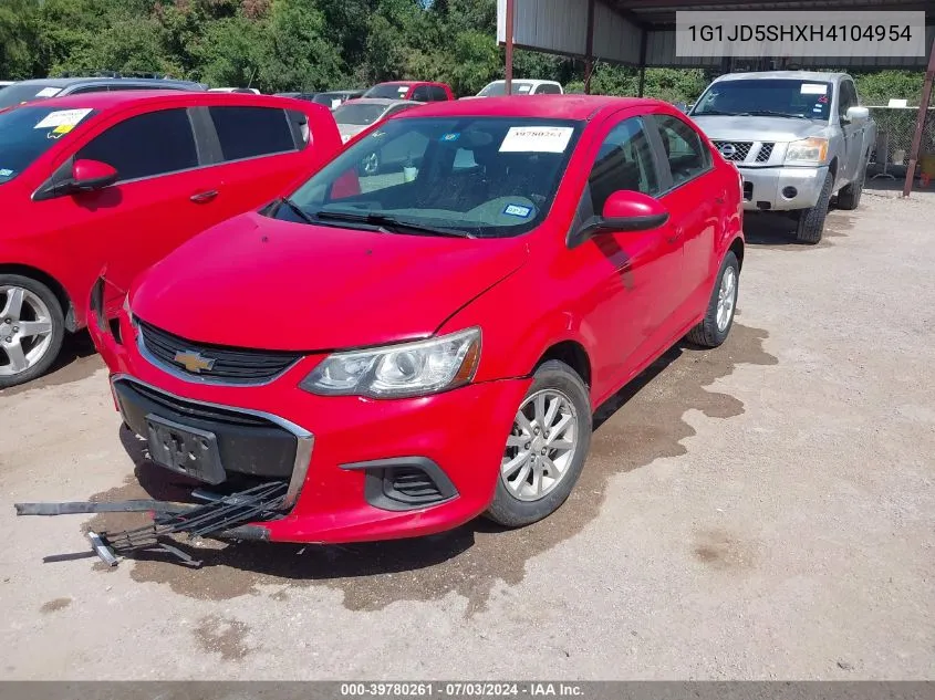 1G1JD5SHXH4104954 2017 Chevrolet Sonic Lt Auto