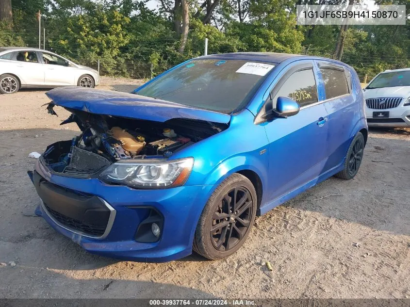 1G1JF6SB9H4150870 2017 Chevrolet Sonic Premier Auto