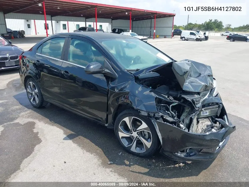 1G1JF5SB6H4127802 2017 Chevrolet Sonic Premier Auto