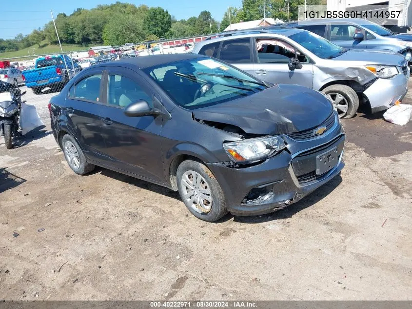 2017 Chevrolet Sonic Ls Auto VIN: 1G1JB5SG0H4144957 Lot: 40222971