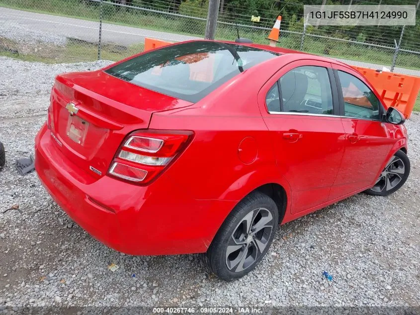 2017 Chevrolet Sonic Premier Auto VIN: 1G1JF5SB7H4124990 Lot: 40267746