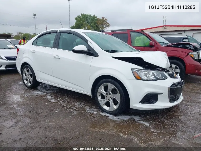 2017 Chevrolet Sonic Premier Auto VIN: 1G1JF5SB4H4110285 Lot: 40433865