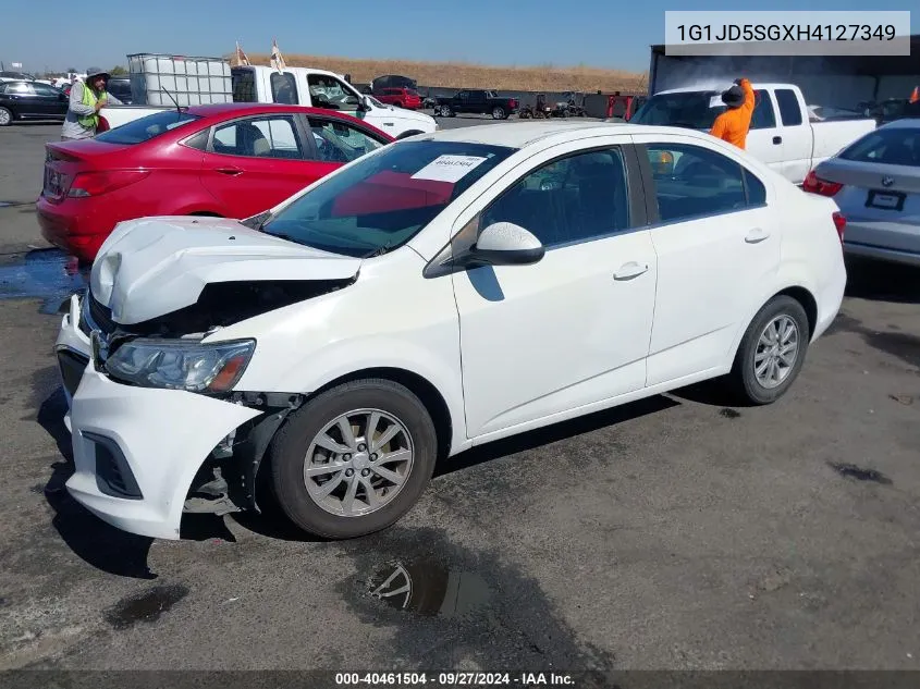 2017 Chevrolet Sonic Lt Auto VIN: 1G1JD5SGXH4127349 Lot: 40461504