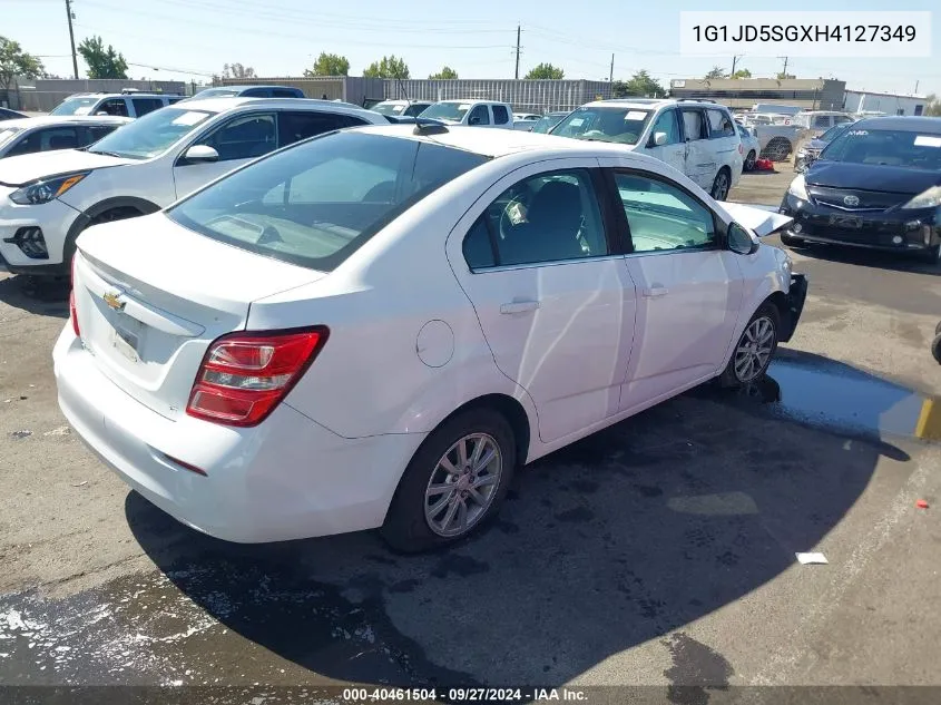 2017 Chevrolet Sonic Lt Auto VIN: 1G1JD5SGXH4127349 Lot: 40461504