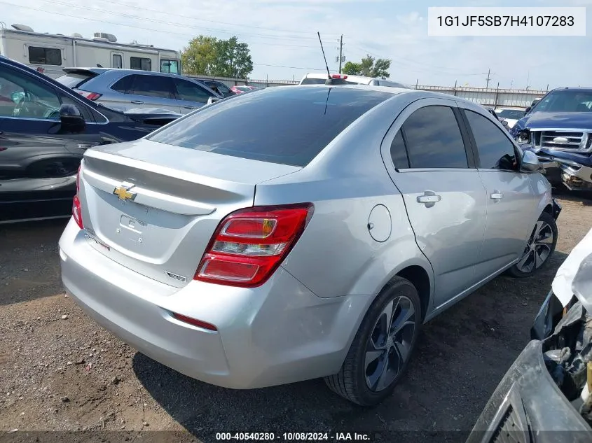 2017 Chevrolet Sonic Premier VIN: 1G1JF5SB7H4107283 Lot: 40540280