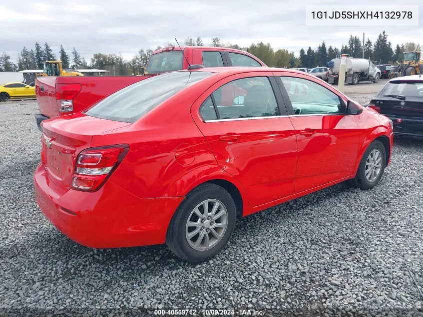 2017 Chevrolet Sonic Lt VIN: 1G1JD5SHXH4132978 Lot: 40559712