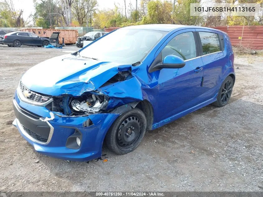 2017 Chevrolet Sonic Premier Auto VIN: 1G1JF6SB1H4113165 Lot: 40761250