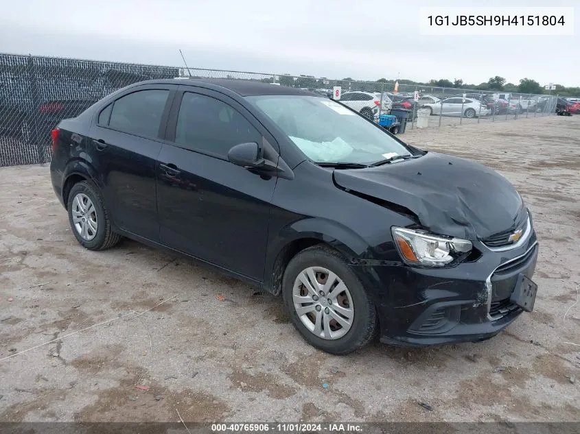 2017 Chevrolet Sonic Ls Auto VIN: 1G1JB5SH9H4151804 Lot: 40765906