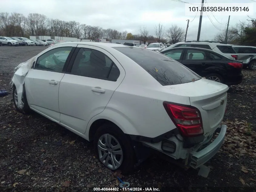 2017 Chevrolet Sonic Ls Auto VIN: 1G1JB5SG5H4159146 Lot: 40844402