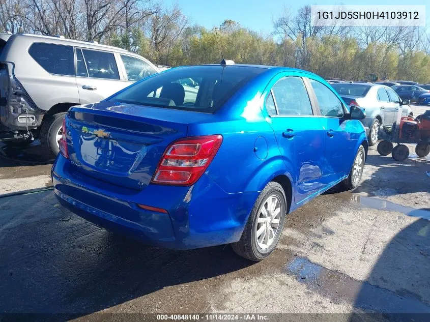 2017 Chevrolet Sonic Lt Auto VIN: 1G1JD5SH0H4103912 Lot: 40848140