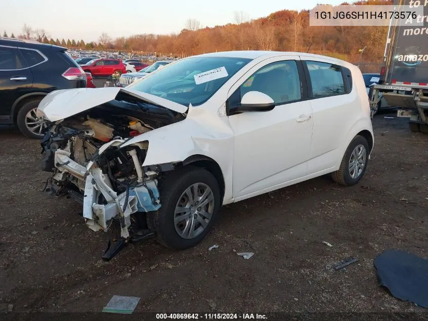 2017 Chevrolet Sonic Lt Auto VIN: 1G1JG6SH1H4173576 Lot: 40869642