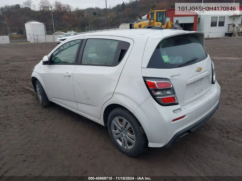 2017 Chevrolet Sonic VIN: 1G1JG6SH0H4170846 Lot: 40869710