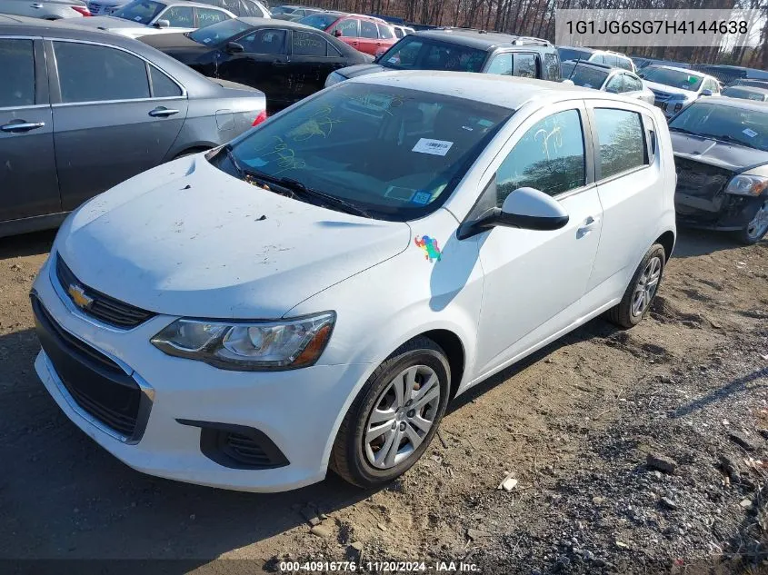 2017 Chevrolet Sonic Lt Auto VIN: 1G1JG6SG7H4144638 Lot: 40916776