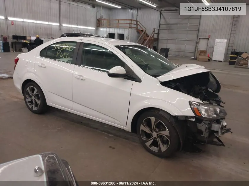 1G1JF5SB3J4107819 2018 Chevrolet Sonic Premier Auto