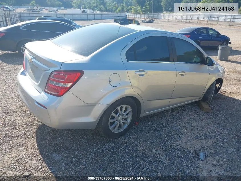 2018 Chevrolet Sonic Lt Auto VIN: 1G1JD5SH2J4124153 Lot: 39707653