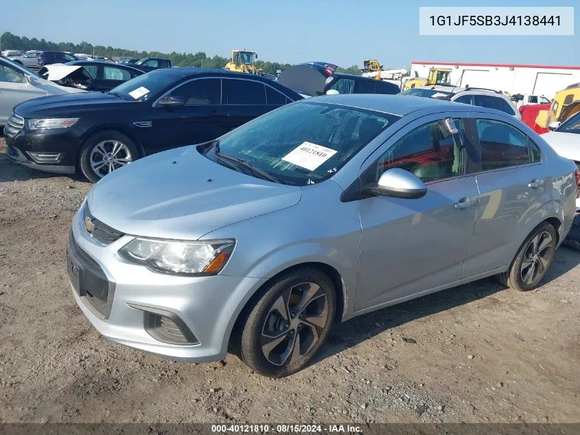 2018 Chevrolet Sonic Premier Auto VIN: 1G1JF5SB3J4138441 Lot: 40121810