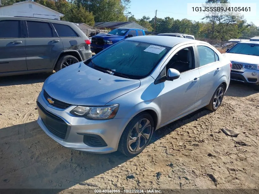 2018 Chevrolet Sonic Premier VIN: 1G1JS5SB9J4105461 Lot: 40340965