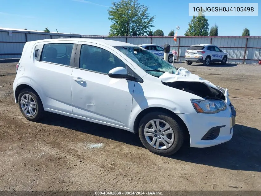 2018 Chevrolet Sonic Lt Auto VIN: 1G1JG6SH0J4105498 Lot: 40402888