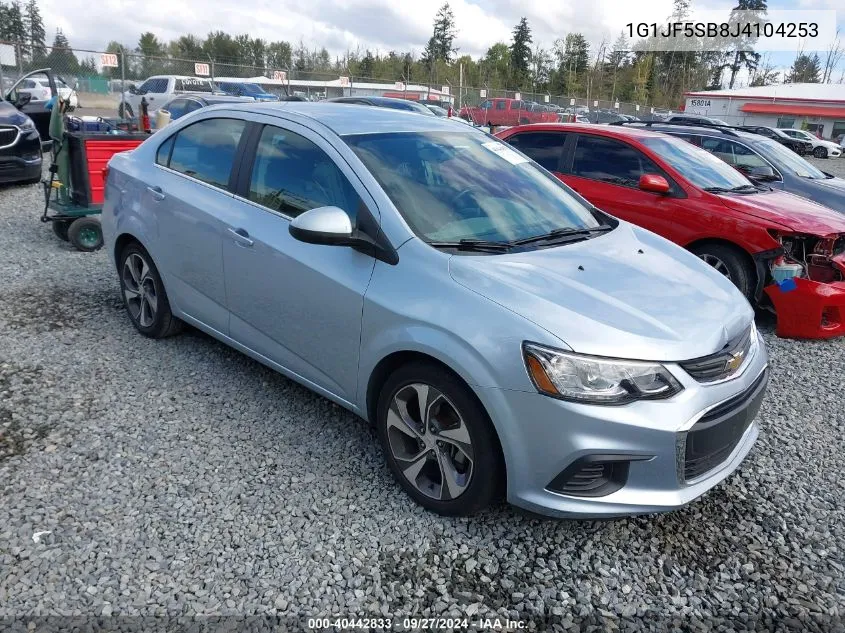 2018 Chevrolet Sonic Premier VIN: 1G1JF5SB8J4104253 Lot: 40442833