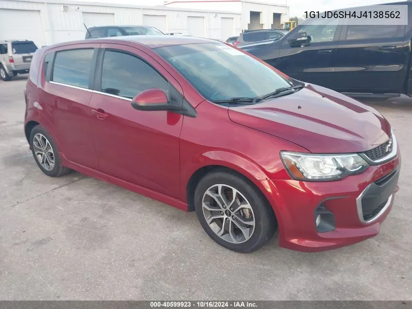 2018 Chevrolet Sonic Lt Auto VIN: 1G1JD6SH4J4138562 Lot: 40599923