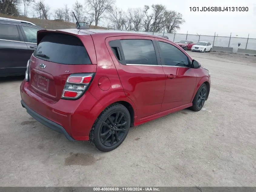 2018 Chevrolet Sonic Lt Auto VIN: 1G1JD6SB8J4131030 Lot: 40806639