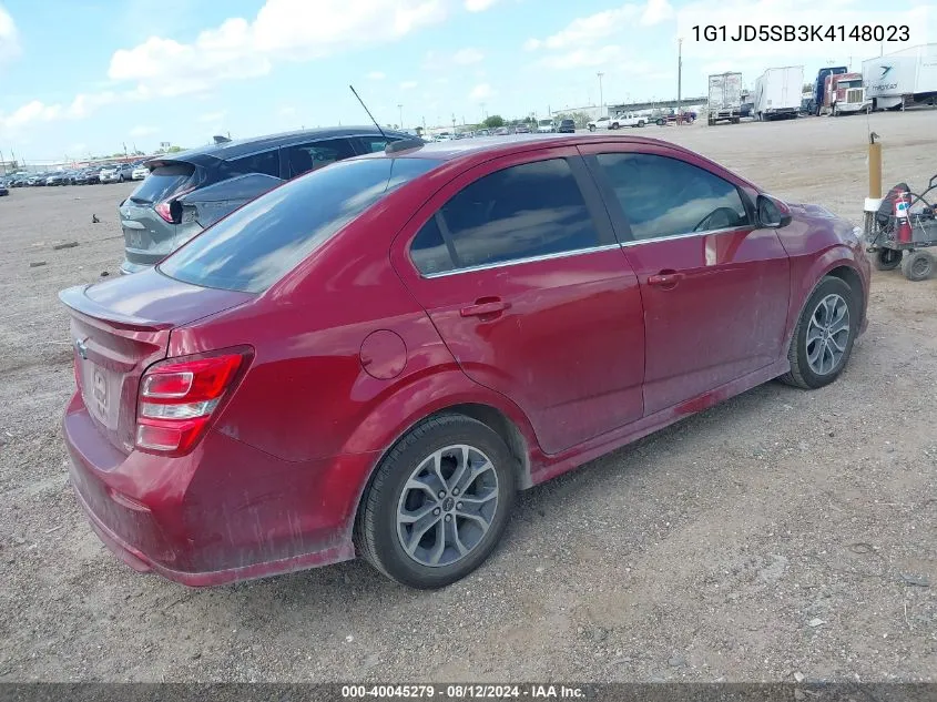 1G1JD5SB3K4148023 2019 Chevrolet Sonic Lt Auto