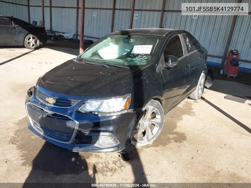 2019 Chevrolet Sonic Premier Auto VIN: 1G1JF5SB5K4129774 Lot: 40790926