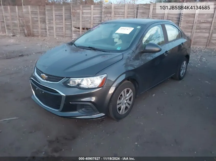 2019 Chevrolet Sonic Ls Auto VIN: 1G1JB5SB4K4134685 Lot: 40907827