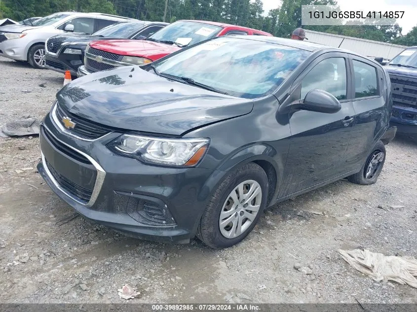 1G1JG6SB5L4114857 2020 Chevrolet Sonic Fwd 1Fl 5-Door