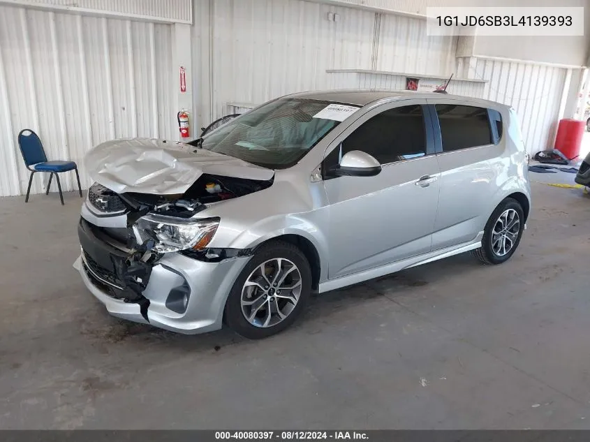 2020 Chevrolet Sonic Fwd Lt 5-Door VIN: 1G1JD6SB3L4139393 Lot: 40080397