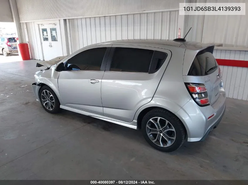 2020 Chevrolet Sonic Fwd Lt 5-Door VIN: 1G1JD6SB3L4139393 Lot: 40080397