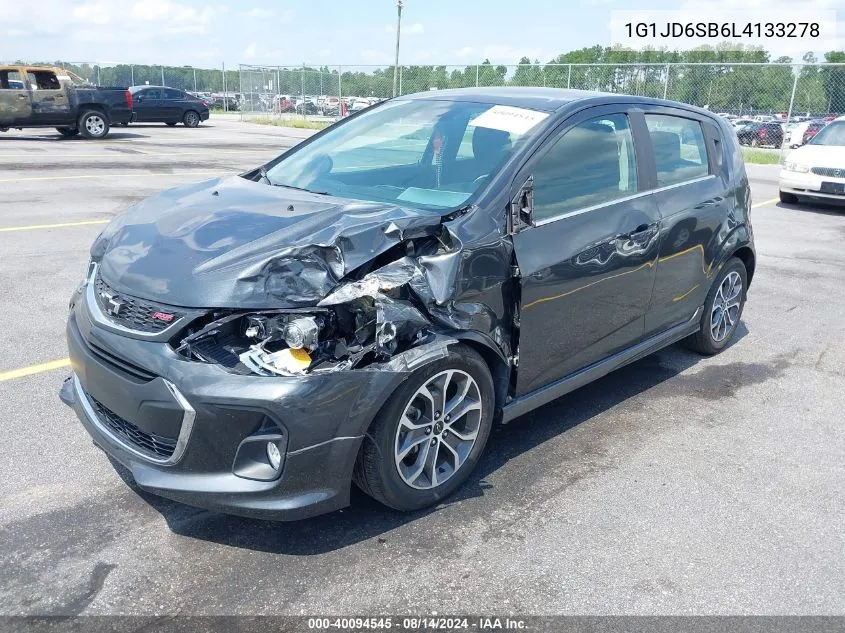 2020 Chevrolet Sonic Fwd Lt 5-Door VIN: 1G1JD6SB6L4133278 Lot: 40094545