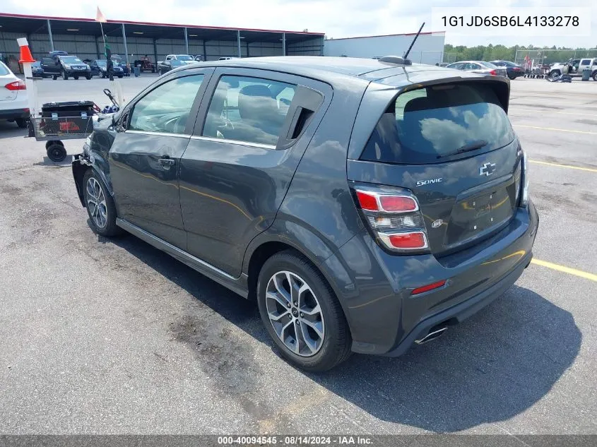 2020 Chevrolet Sonic Fwd Lt 5-Door VIN: 1G1JD6SB6L4133278 Lot: 40094545