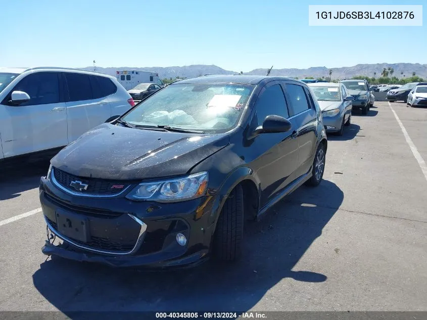 2020 Chevrolet Sonic Fwd Lt 5-Door VIN: 1G1JD6SB3L4102876 Lot: 40345805