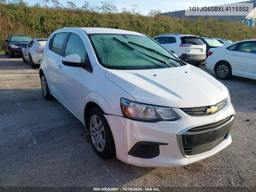 1G1JG6SBXL4115552 2020 Chevrolet Sonic Fwd 1Fl 5-Door