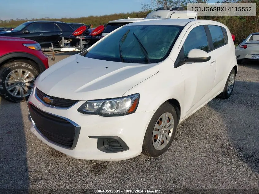 1G1JG6SBXL4115552 2020 Chevrolet Sonic Fwd 1Fl 5-Door