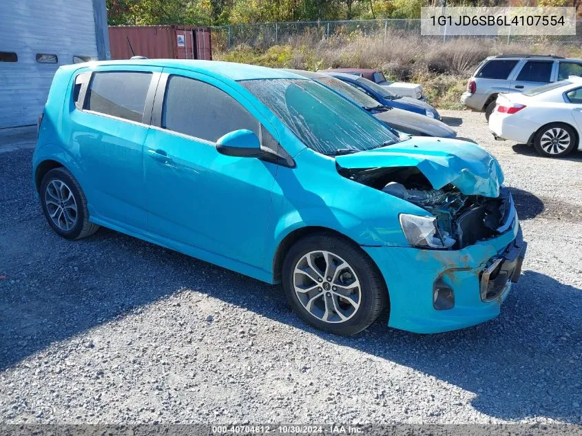 2020 Chevrolet Sonic Fwd Lt 5-Door VIN: 1G1JD6SB6L4107554 Lot: 40704612