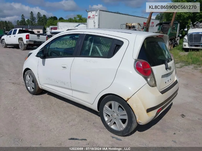 2013 Chevrolet Spark Ls VIN: KL8CB6S90DC561270 Lot: 12023059