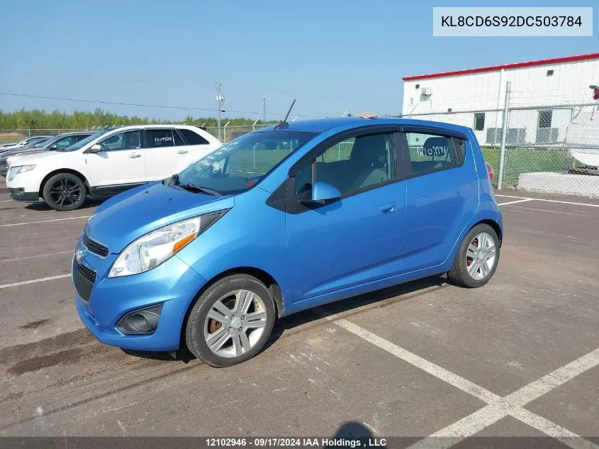 2013 Chevrolet Spark VIN: KL8CD6S92DC503784 Lot: 12102946