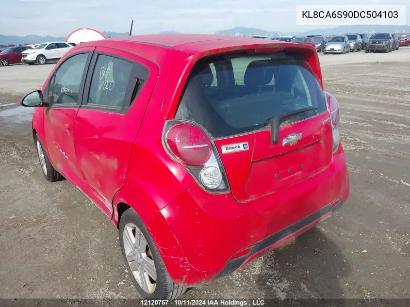 2013 Chevrolet Spark VIN: KL8CA6S90DC504103 Lot: 12120757